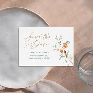 Summer Floral Save the Date 