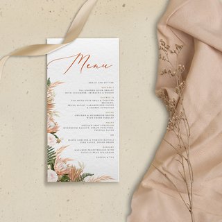 Rustic Botanical Menu
