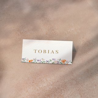 Summer Floral Place Card