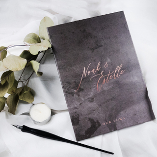 Personalised Vow Book - Industrial Rose Gold