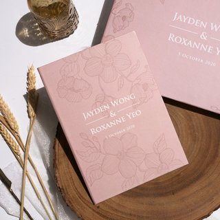 Personalised Vow Book - Dusty Pink Orchid 