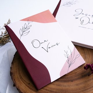 Personalised Vow Book - Modern Abstract