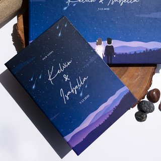 Personalised Vow Book - Starry Night Sky