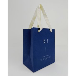 Personalized Paper Bags - Cobalt Blue Monogram