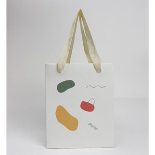Personalized Paper Bags - White Abstract Shapes