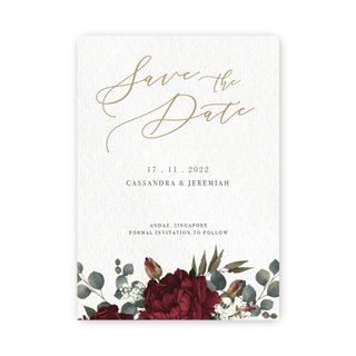 Enchanting Burgundy Save the Date